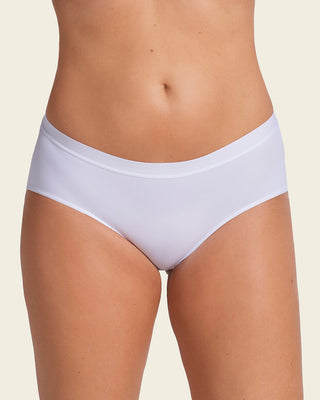 Semi low-rise smooth hiphugger panty#color_000-white