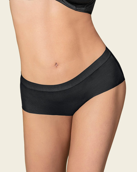 Semi low-rise smooth hiphugger panty#color_700-black