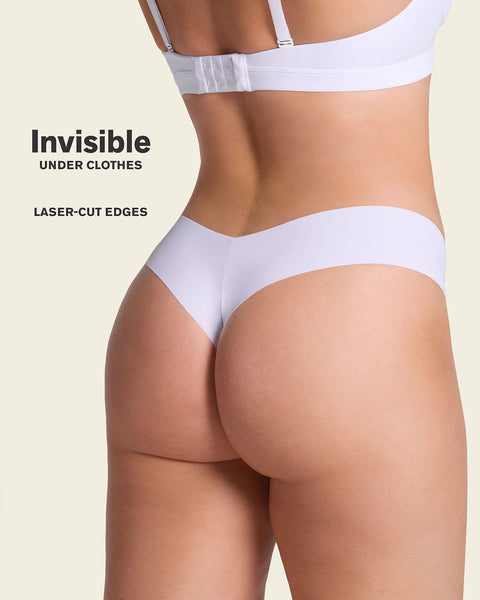 No ride-up seamless thong panty#color_000-white