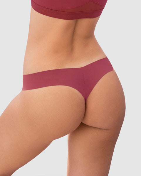 No Ride-Up Seamless Thong Panty#color_484-rouge