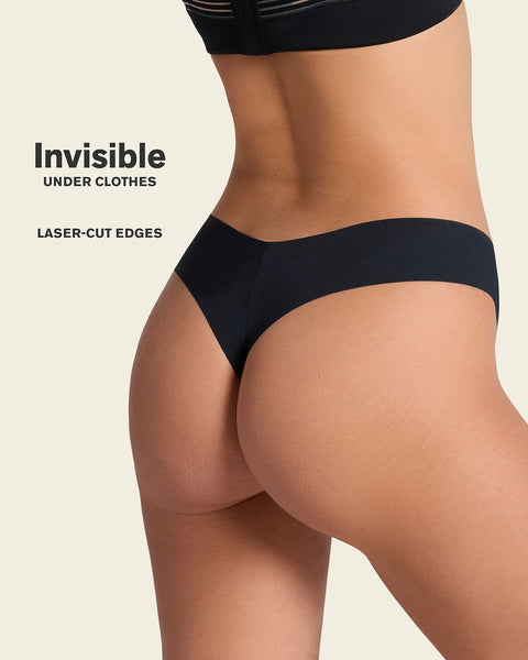 No ride-up seamless thong panty#color_785-black