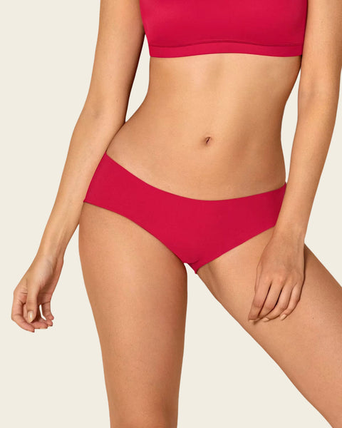 No Ride-Up Seamless Hiphugger Panty#color_136-red