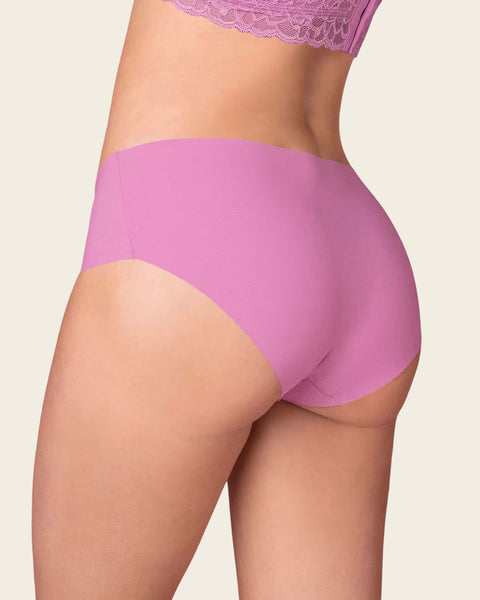 No Ride-Up Seamless Hiphugger Panty#color_353-bubble-pink