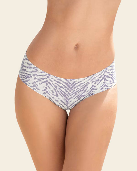 No Ride-Up Seamless Hiphugger Panty#color_b24-lilac-zebra-print