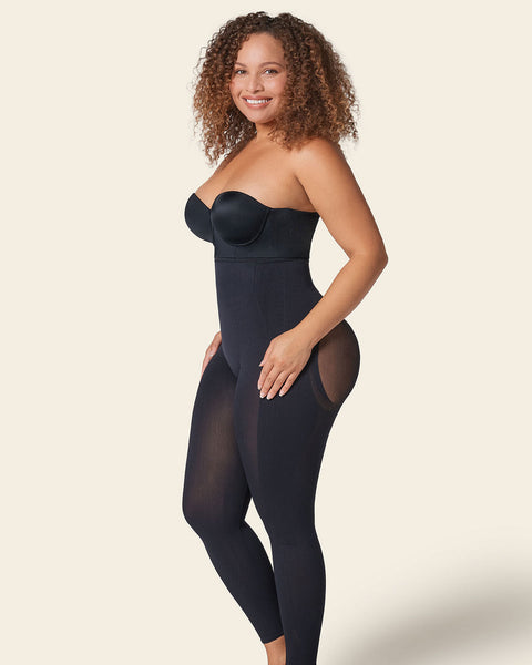 Women's Plus Size Sculpting Tummy Control Butt Lift Thigh Slimmer Mid-Thigh  Shapewear Cropped Pants