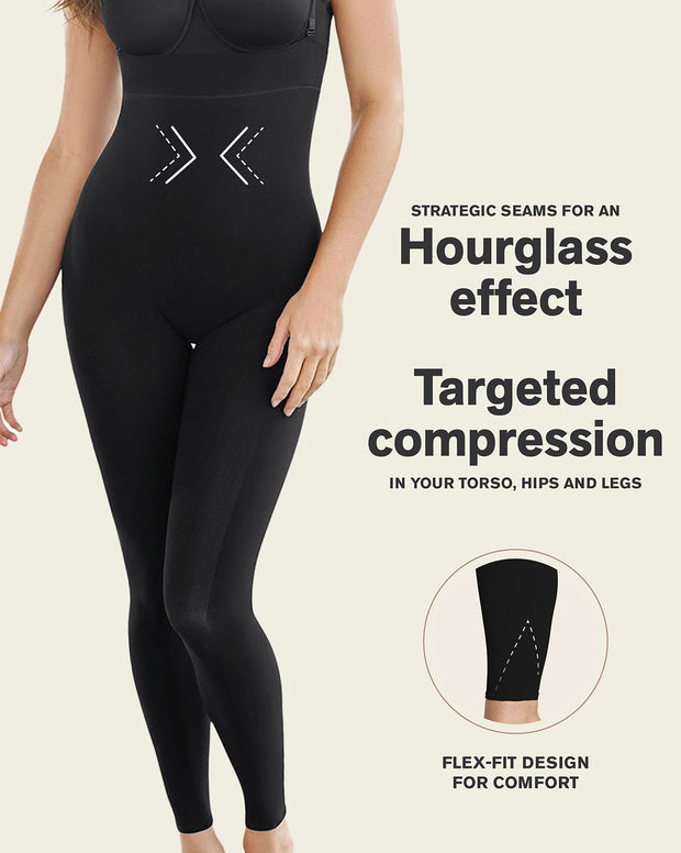 Invisible butt lifter full-leg body shaper