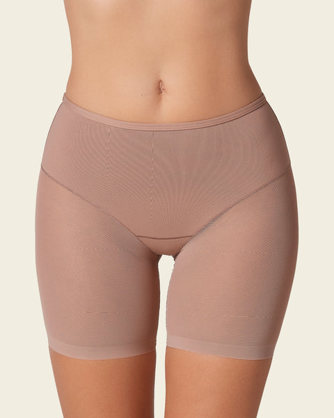 Truly undetectable sheer shaper short#color_857-brown