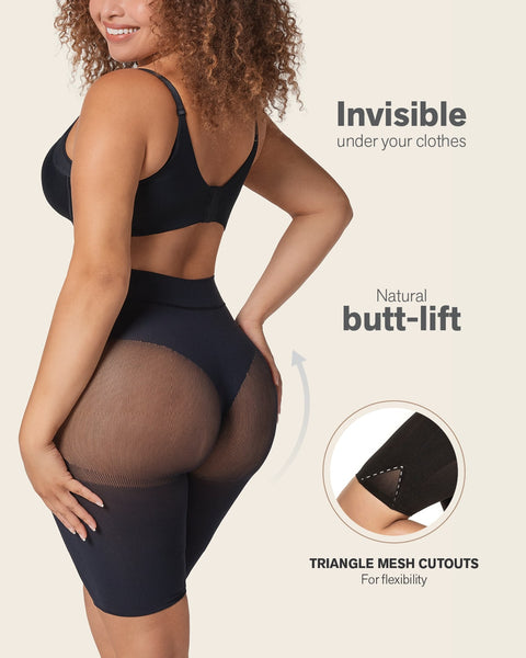 Well-rounded invisible butt lifter shaper short#color_700-black