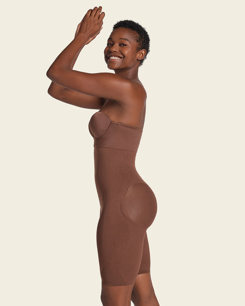 Nebility Women Waist Trainer Shapewear Tummy Control Body Shaper Shorts Hi- Waist Butt Lifter Thigh Slimmer (XS/S, Beige) at  Women's Clothing  store
