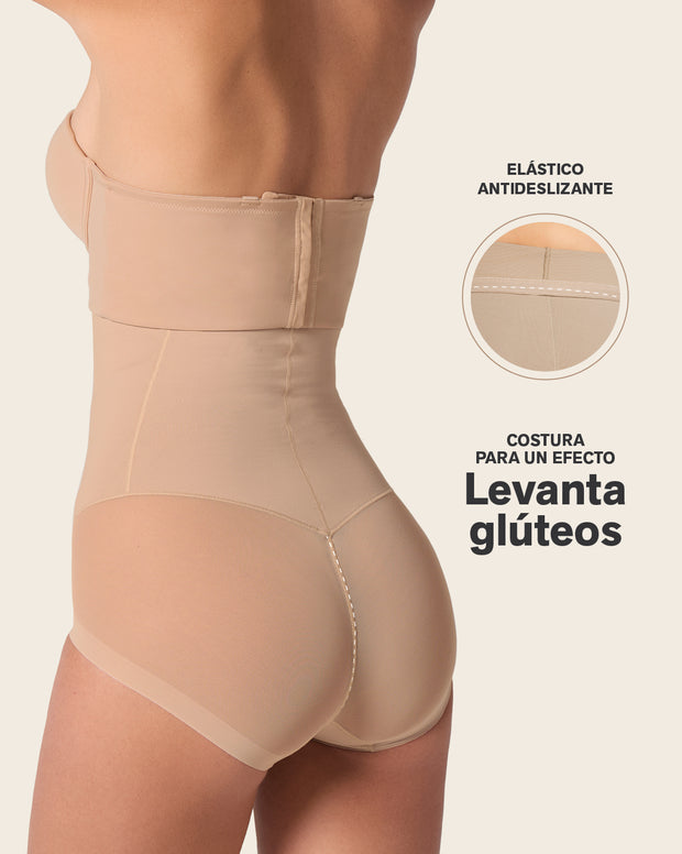 Extra high-waisted sheer bottom sculpting shaper panty