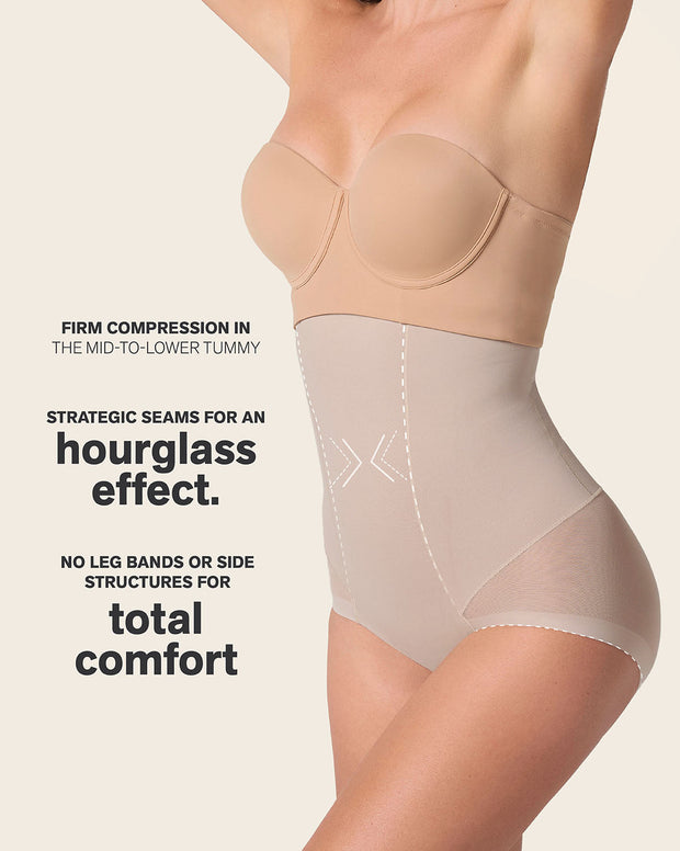 Extra high-waisted sheer bottom sculpting shaper panty