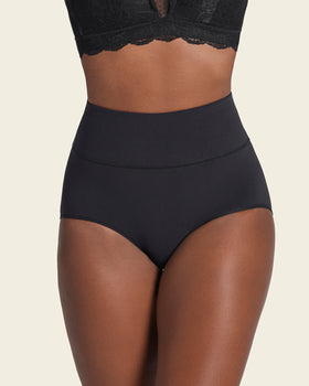 High-waisted classic smoothing brief#color_700-black