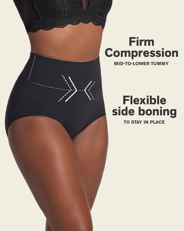 High-waisted classic smoothing brief