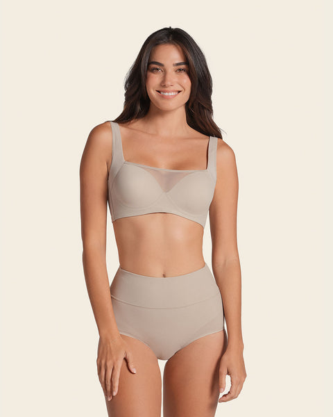 High-waisted classic smoothing brief#color_802-nude
