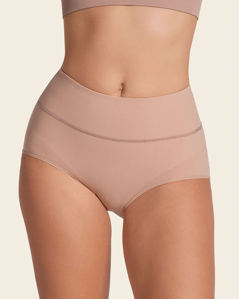 High-waisted classic smoothing brief#color_852-soft-natural