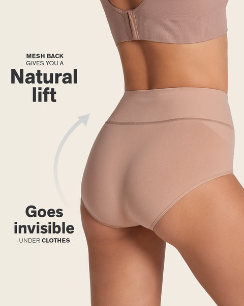 High-waisted classic smoothing brief#color_852-soft-natural