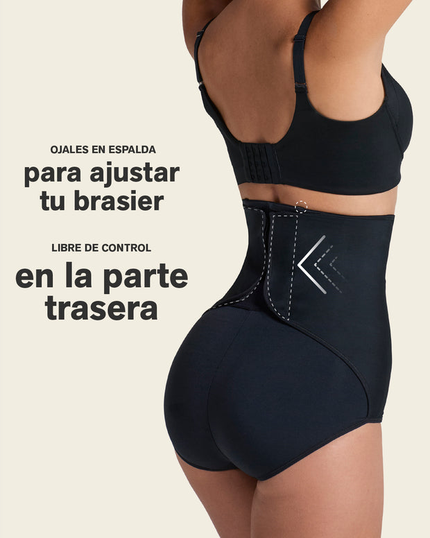 High-Waisted Firm Compression Post Surgical Panty with Adjustable Belly Wrap