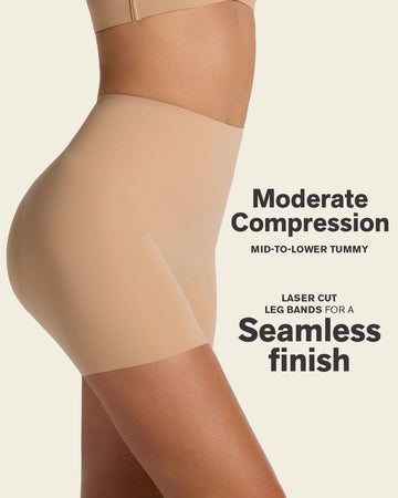 Undetectable padded butt lifter shaper short#color_801-golden-beige