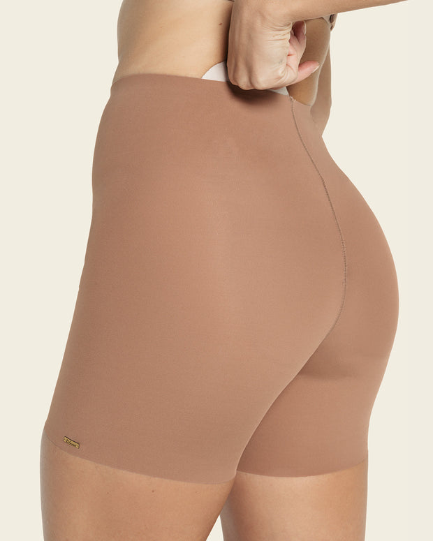 Undetectable padded butt lifter shaper short#color_857-brown