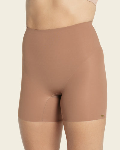 Undetectable padded butt lifter shaper short#color_857-brown