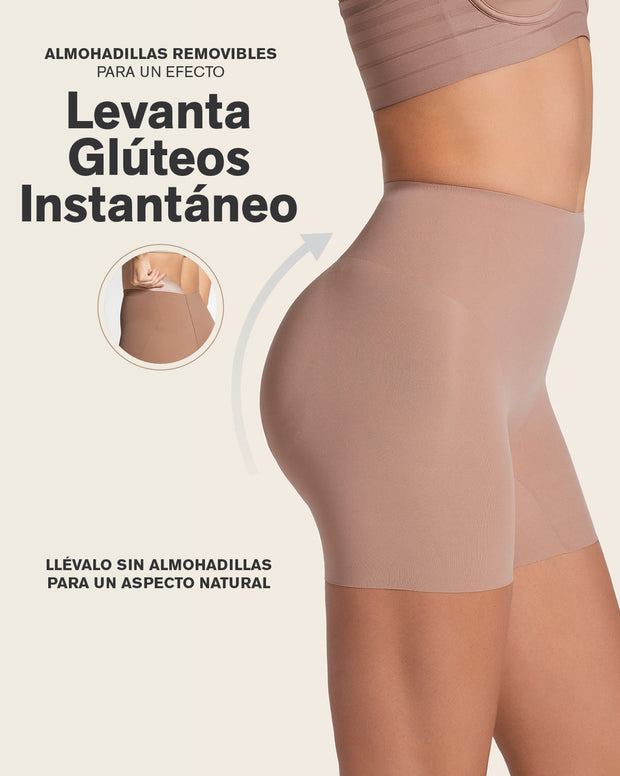 Undetectable padded butt lifter shaper short