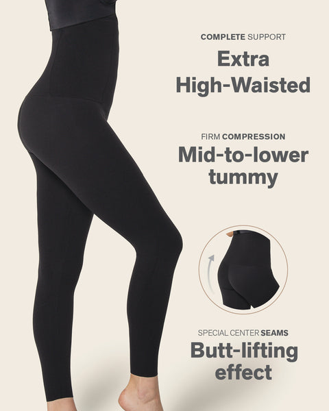 Extra high waisted firm compression legging#color_700-black