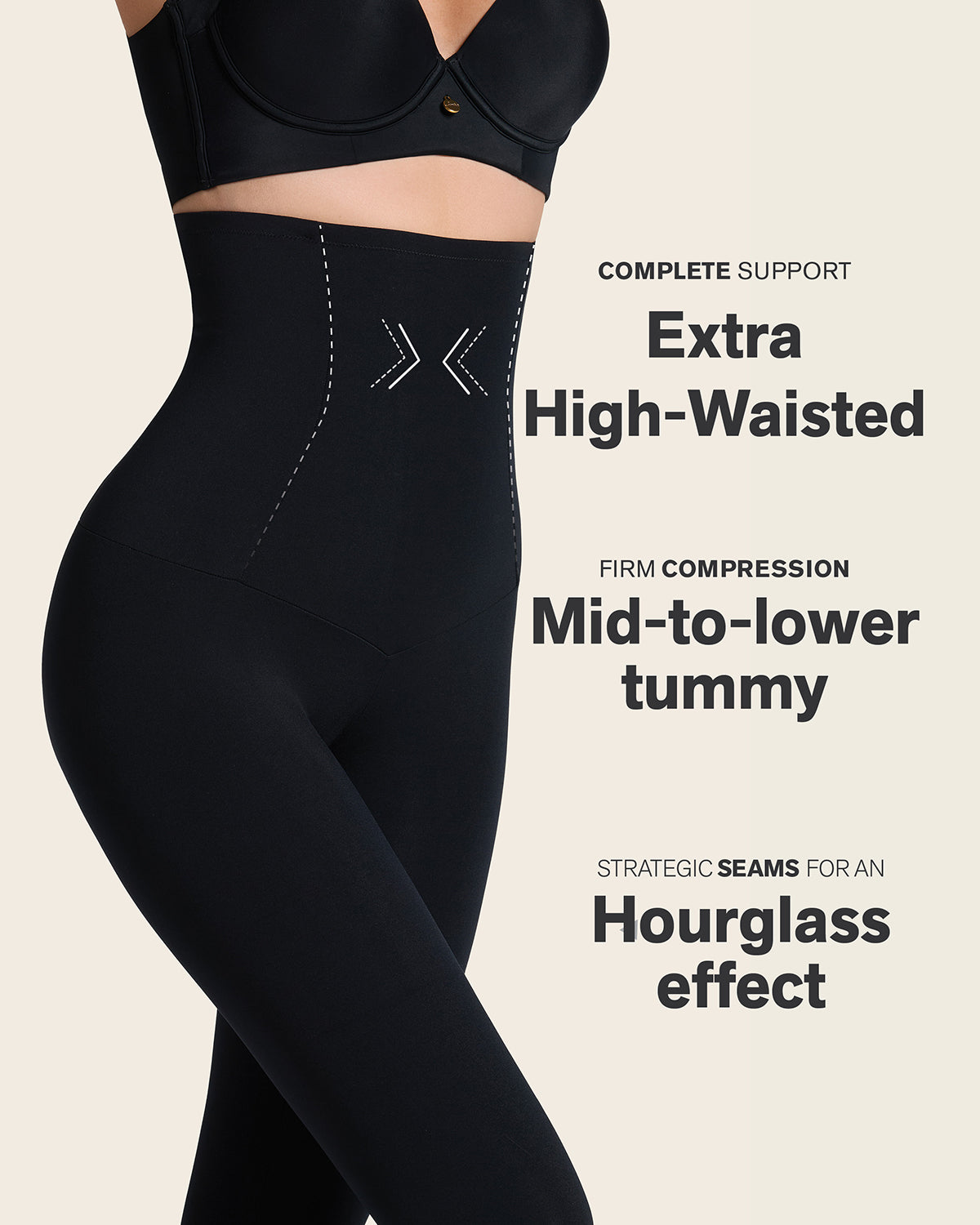 Extra High Waisted Firm Compression Legging | Leonisa