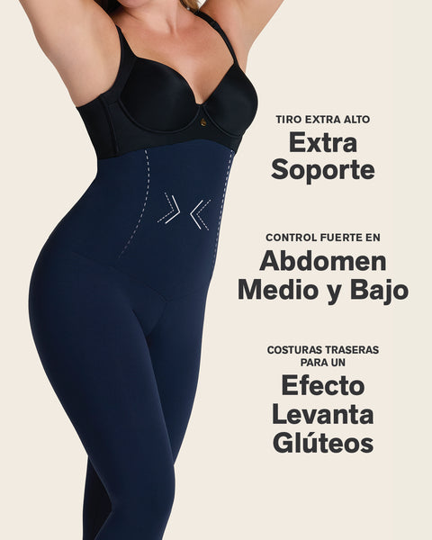 Extra high waisted firm compression legging#color_b55-dark-blue