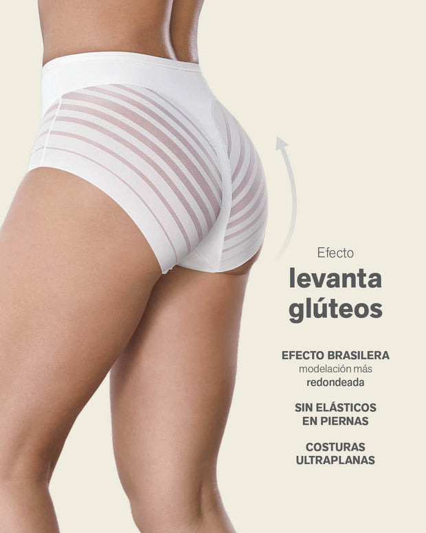 Lace stripe undetectable classic shaper panty