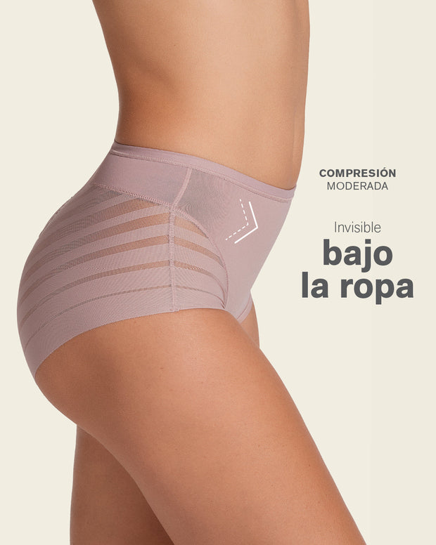 Lace stripe undetectable classic shaper panty