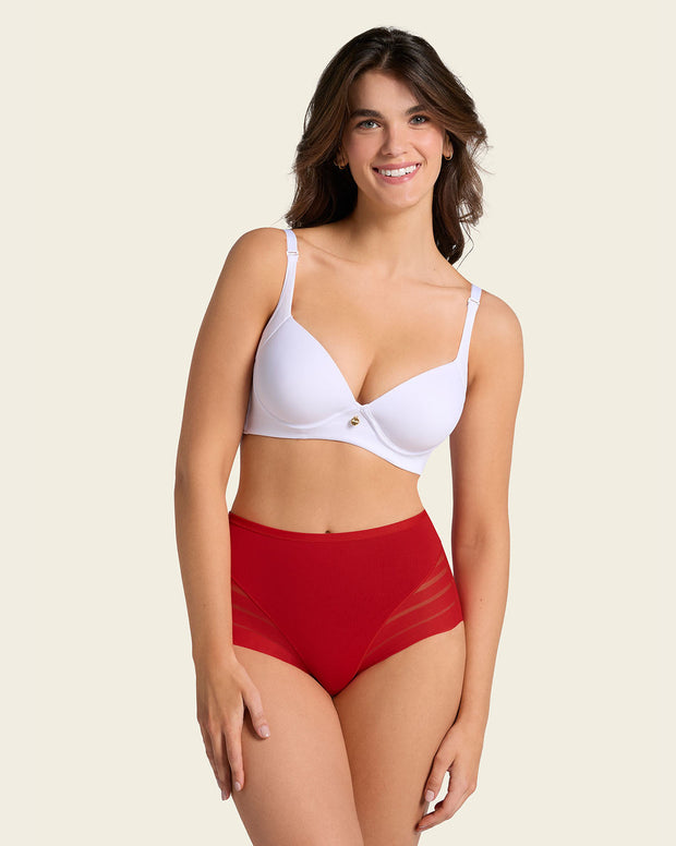 Lace stripe undetectable classic shaper panty