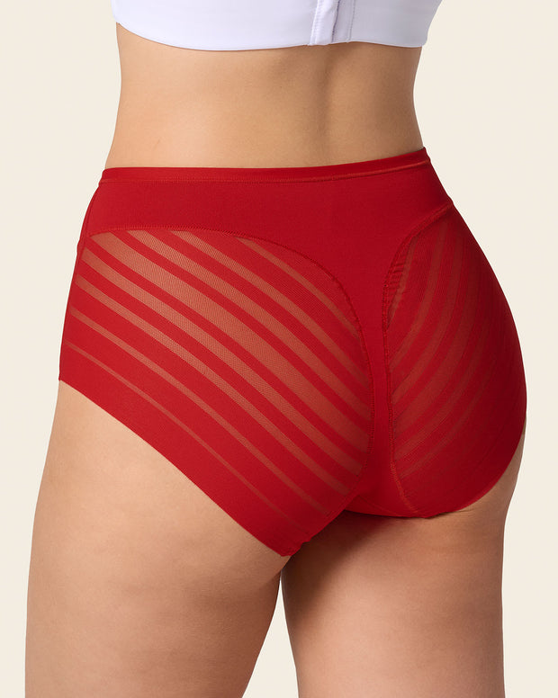 Lace stripe undetectable classic shaper panty