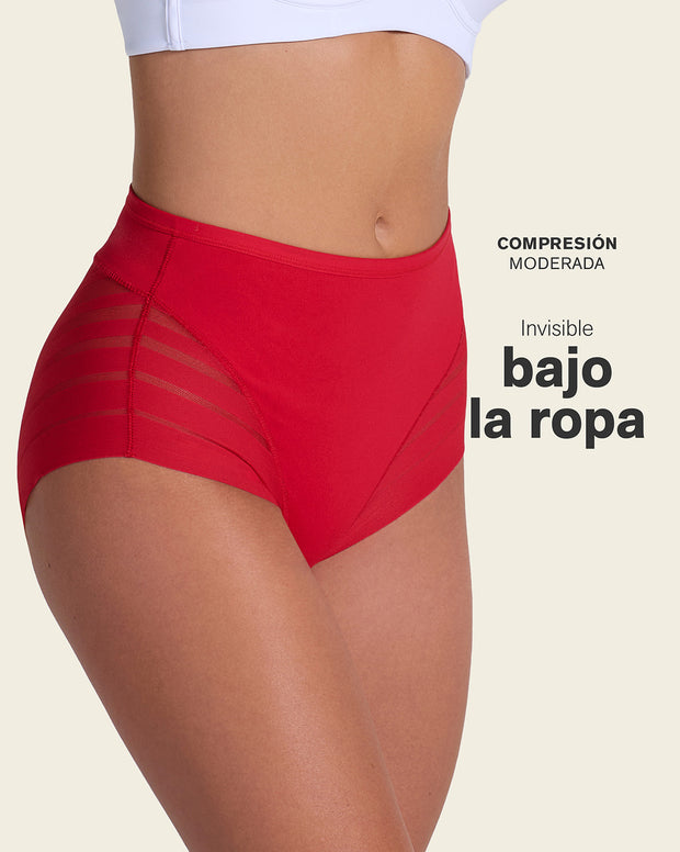 Lace stripe undetectable classic shaper panty