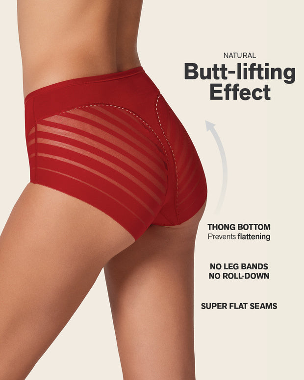 Lace stripe undetectable classic shaper panty