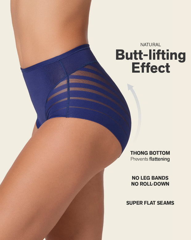 Lace stripe undetectable classic shaper panty