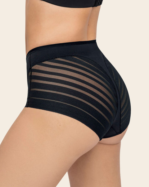 Lace stripe undetectable classic shaper panty#