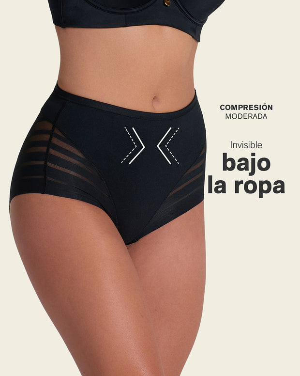 Lace stripe undetectable classic shaper panty