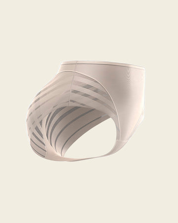 Lace stripe undetectable classic shaper panty#color_802-nude
