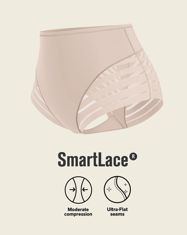 Lace stripe undetectable classic shaper panty