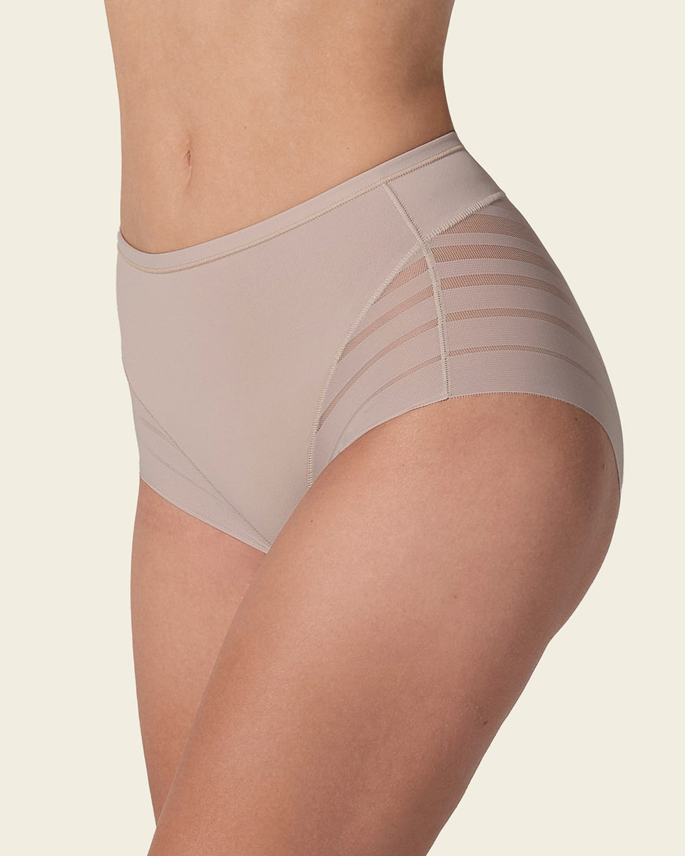 Lace stripe undetectable classic shaper panty