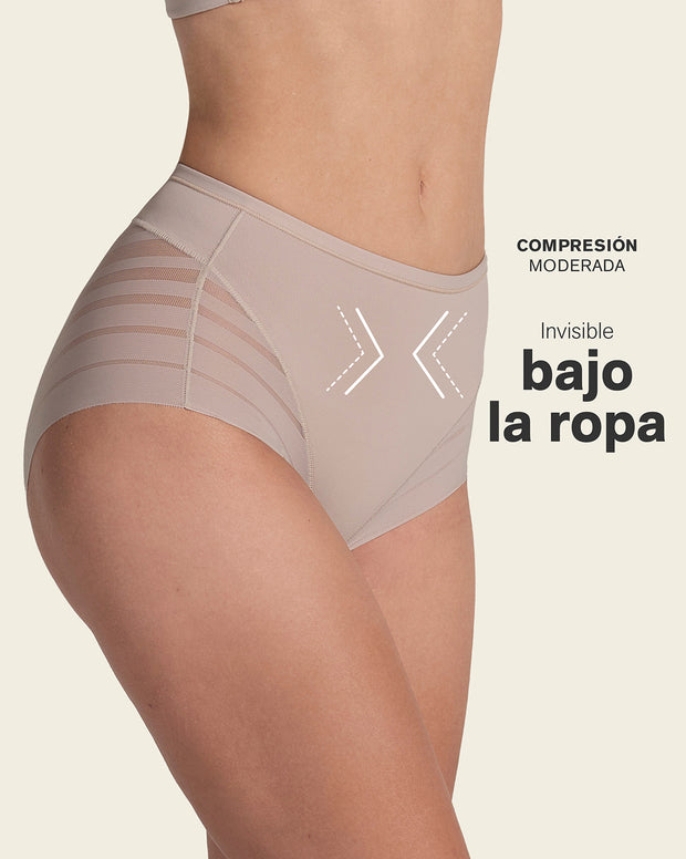 Lace stripe undetectable classic shaper panty