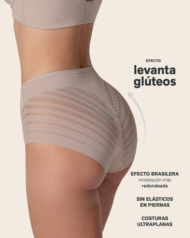 Lace stripe undetectable classic shaper panty