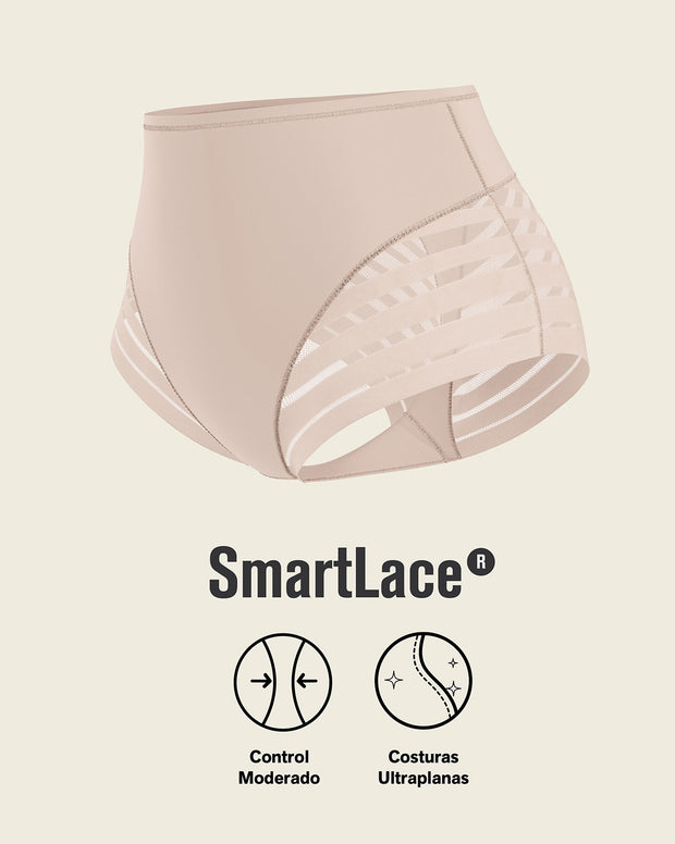 Lace stripe undetectable classic shaper panty