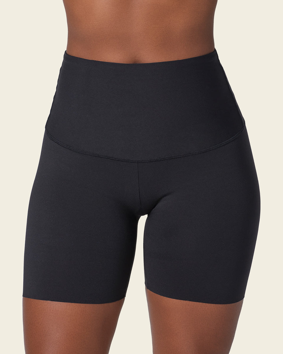 Moderate compression high-waisted shaper slip short