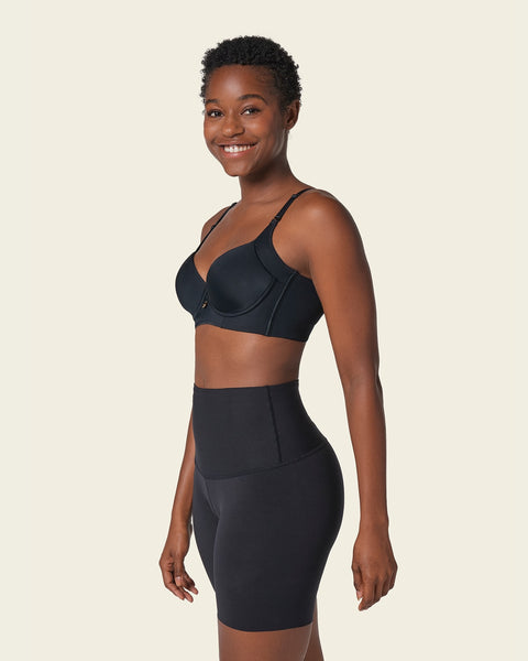 Moderate compression high-waisted shaper slip short#color_700-black