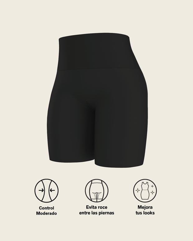 Moderate compression high-waisted shaper slip short