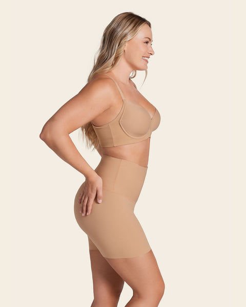 Moderate compression high-waisted shaper slip short#color_801-golden-beige