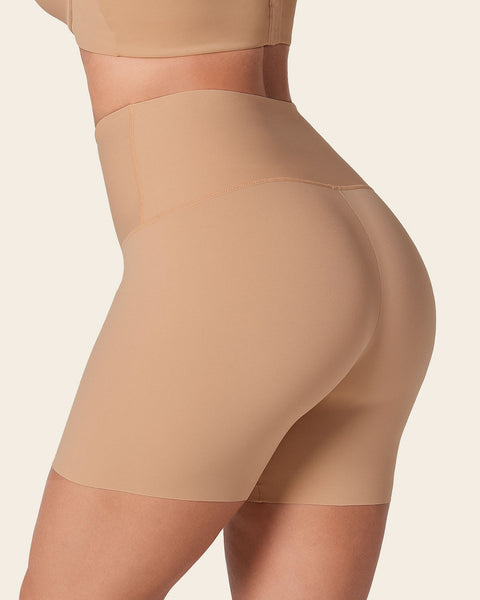 Moderate compression high-waisted shaper slip short#color_801-golden-beige