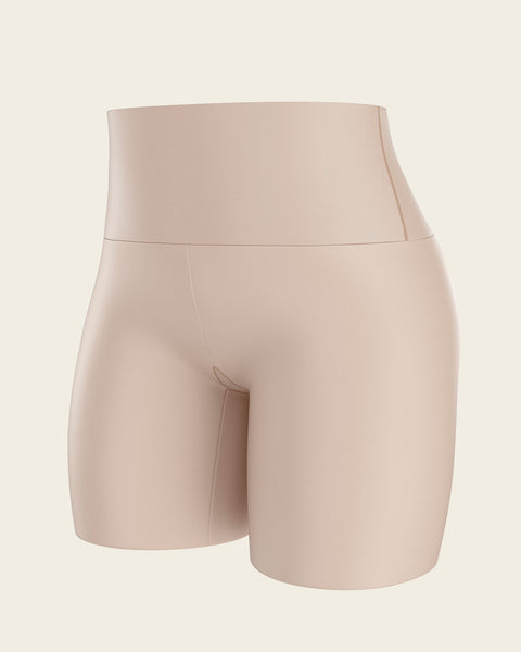 Moderate compression high-waisted shaper slip short#color_802-nude