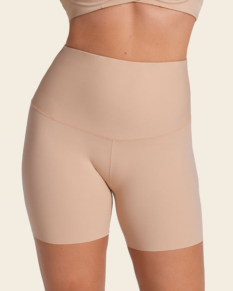 Moderate compression high-waisted shaper slip short#color_802-nude